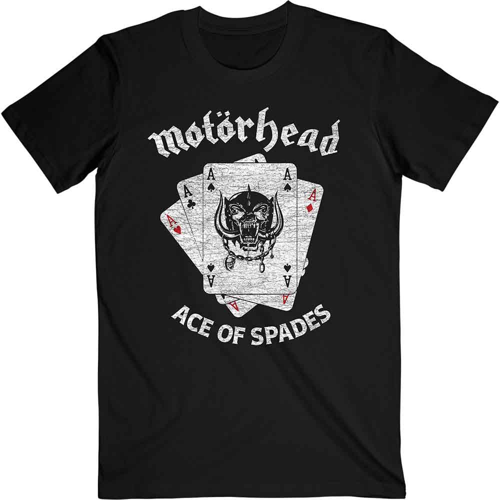 Motorhead Unisex T-Shirt: Flat War Pig Aces (Black)