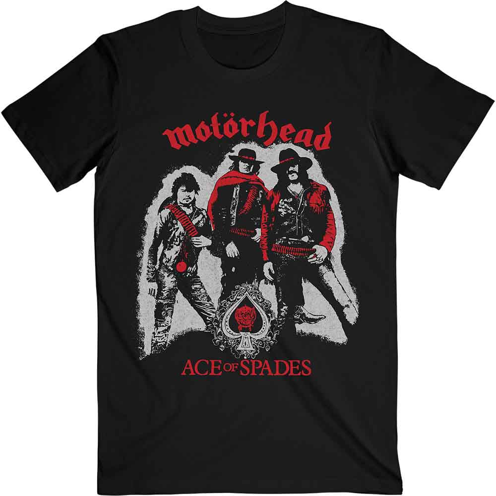 Motorhead Unisex T-Shirt: Ace of Spades Cowboys (Black)