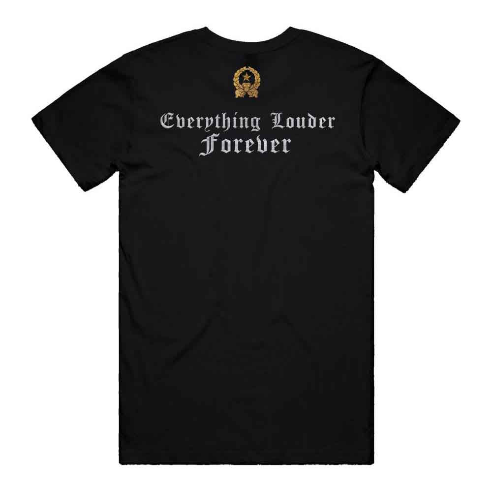 Motorhead Unisex T-Shirt: Everything Louder Forever (Black) (Back Print)