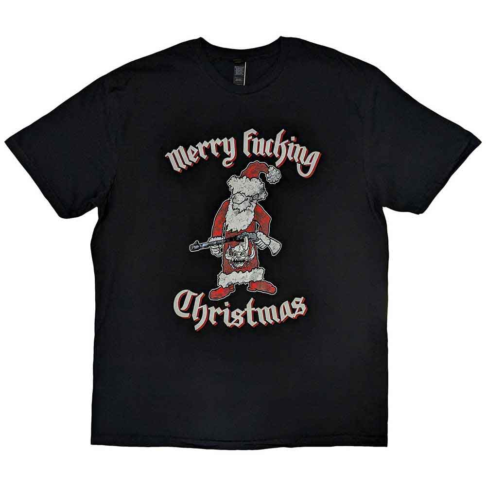 Motorhead Unisex T-Shirt: Merry Effing Christmas (Black)