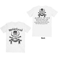 Motorhead Unisex T-Shirt: March or Die (White) (Back Print)