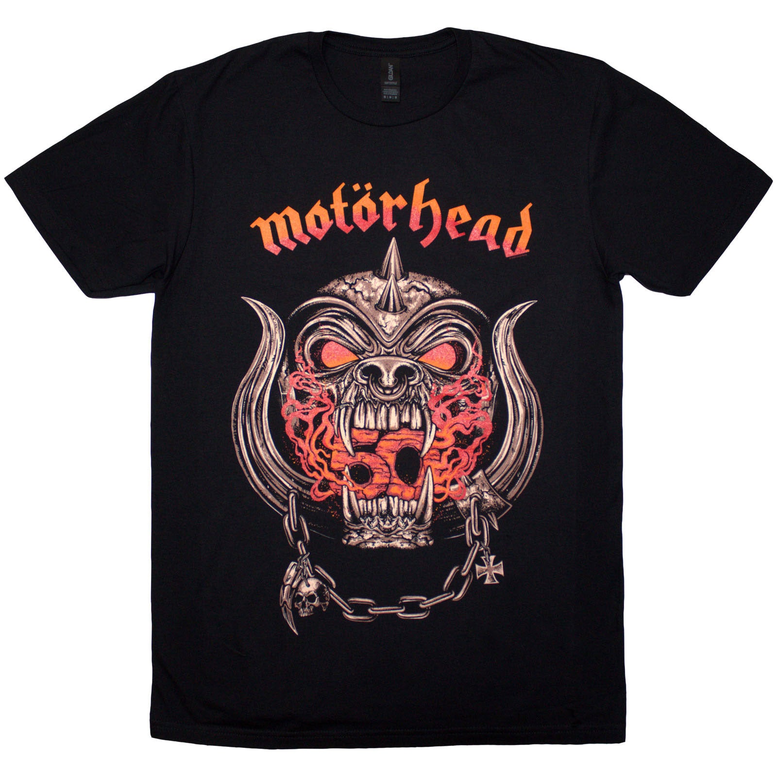 Motorhead Unisex T-Shirt: 50 Years Warpig Red Gradient (Black)
