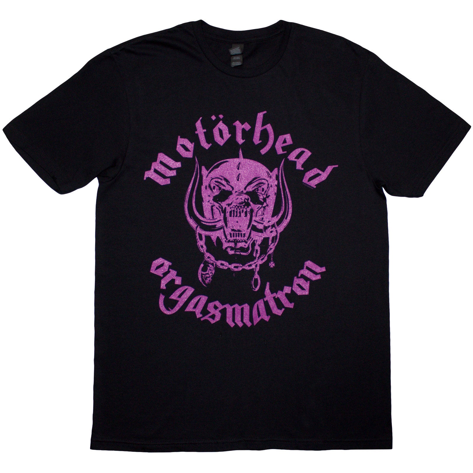 Motorhead Unisex T-Shirt: Orgasmatron Lyric (Black) (Back Print)