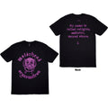 Motorhead Unisex T-Shirt: Orgasmatron Lyric (Black) (Back Print)