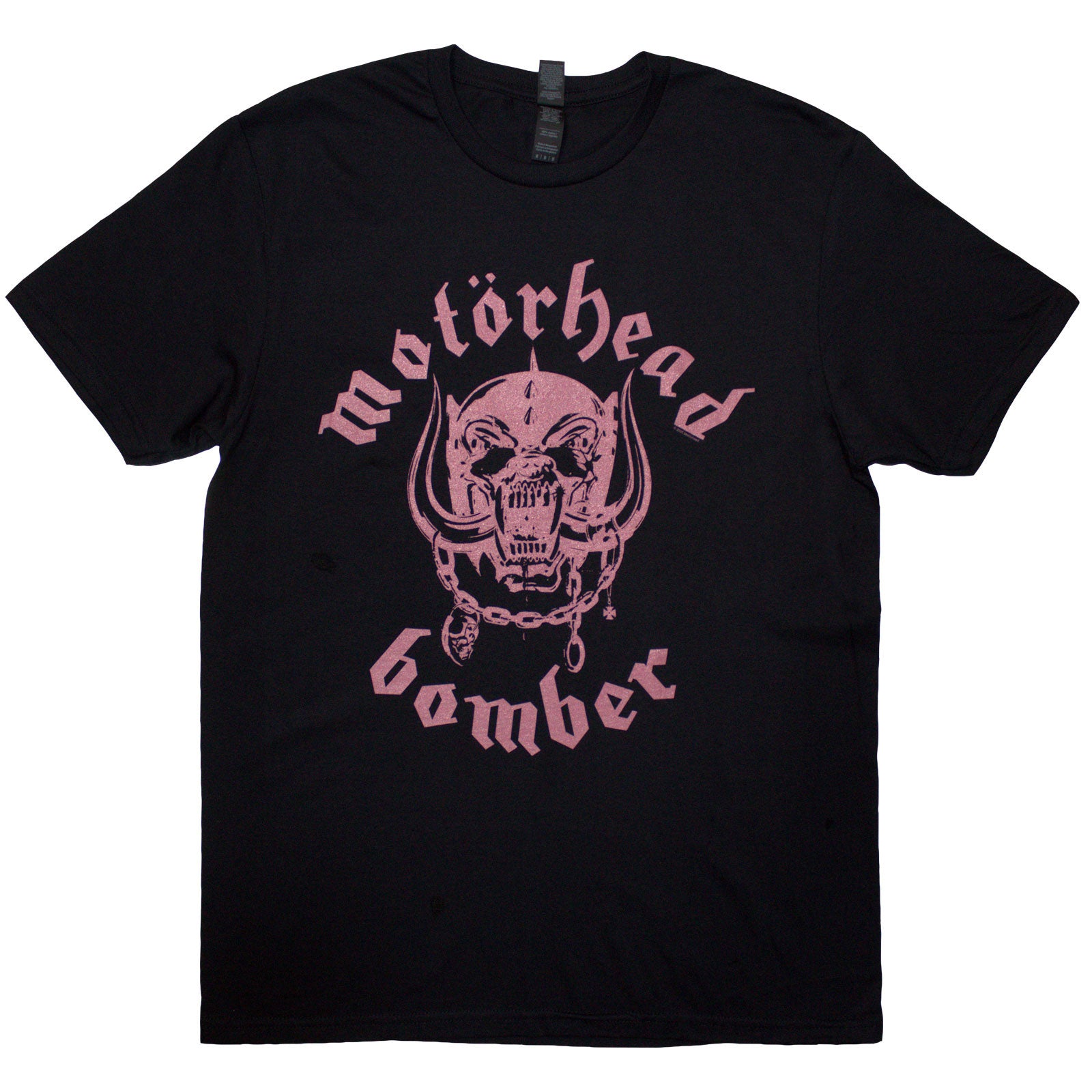 Motorhead Unisex T-Shirt: Bomber Lyric (Black) (Back Print)