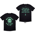 Motorhead Unisex T-Shirt: Overkill Lyric (Black) (Back Print)