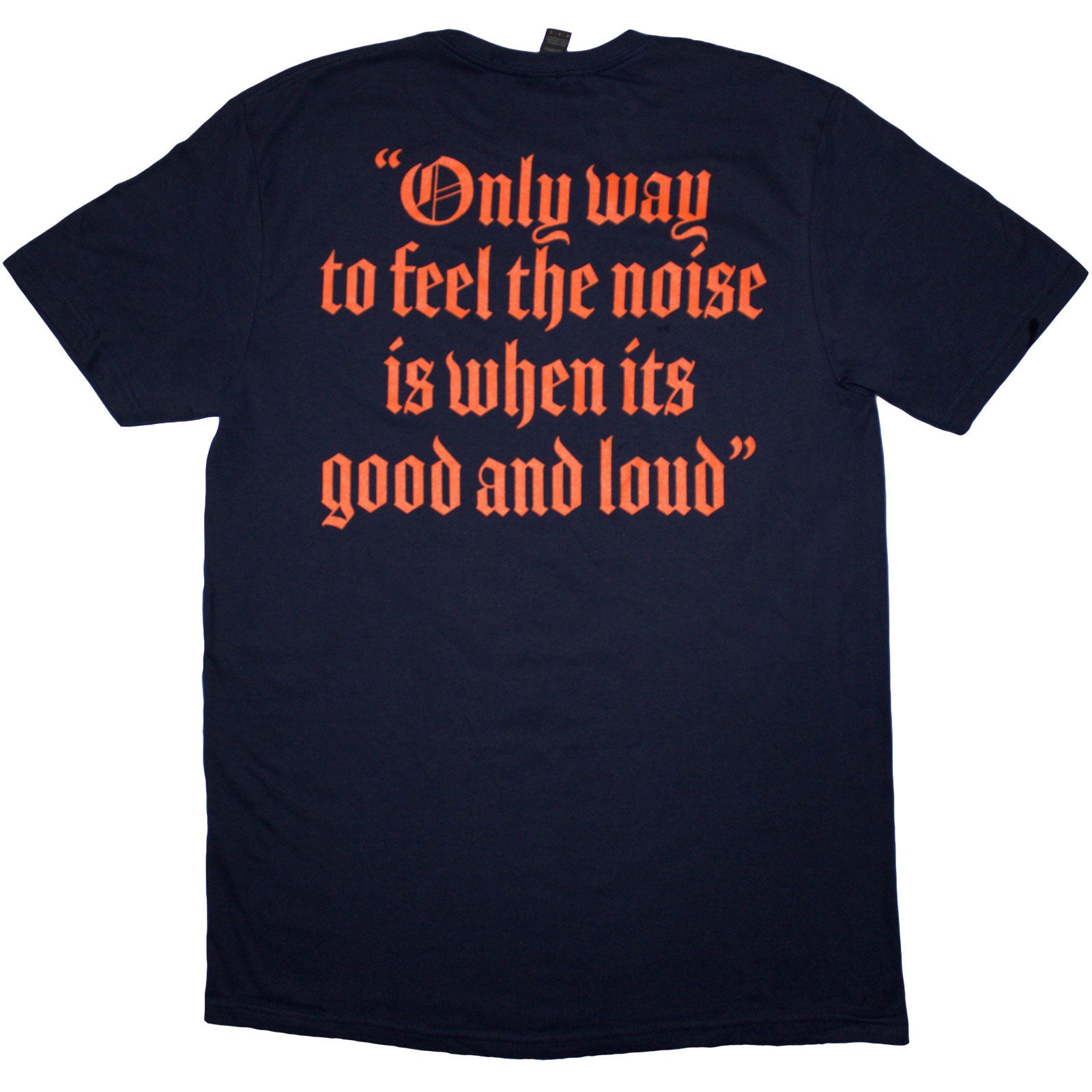 Motorhead Unisex T-Shirt: Good & Loud (Navy Blue) (Back Print)