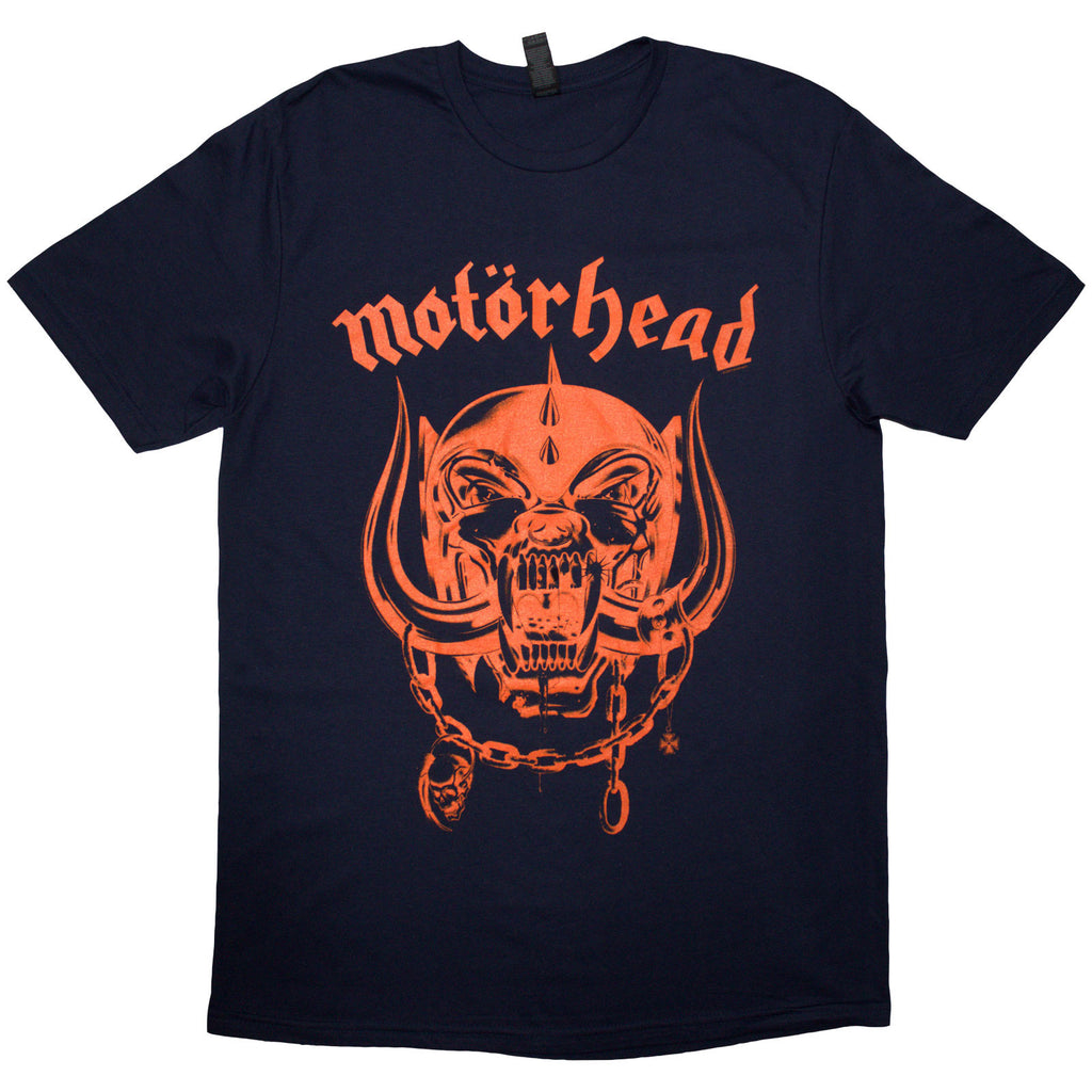 Motorhead Unisex T-Shirt: Good & Loud (Navy Blue) (Back Print)