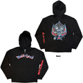 Motorhead Unisex Zipped Hoodie: Live To Win (Black) (Back & Sleeve Print)