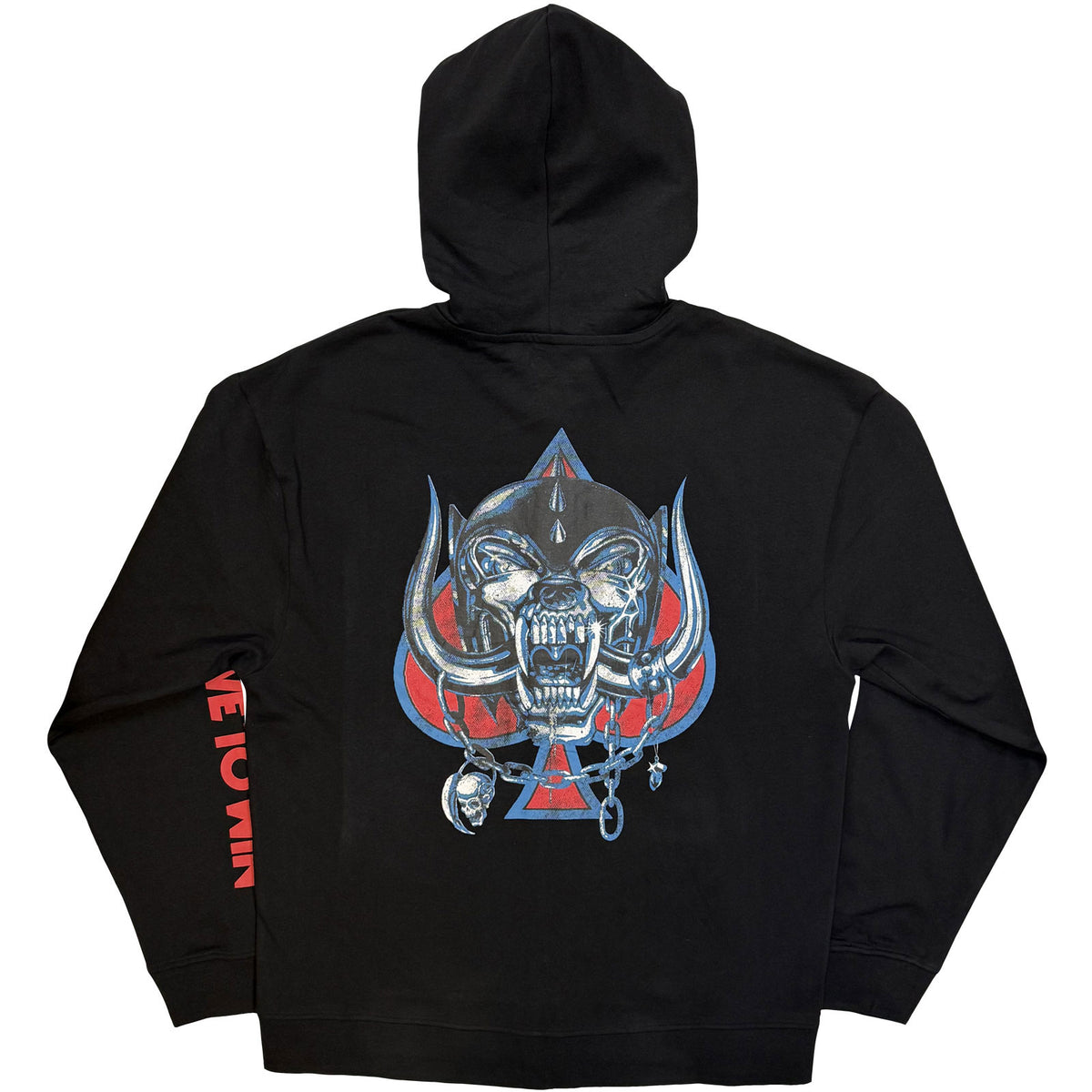 Motorhead Unisex Zipped Hoodie: Live To Win (Black) (Back & Sleeve Print)