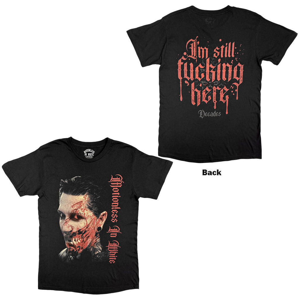 Motionless In White Unisex T-Shirt: Decades (Black) (Back Print)