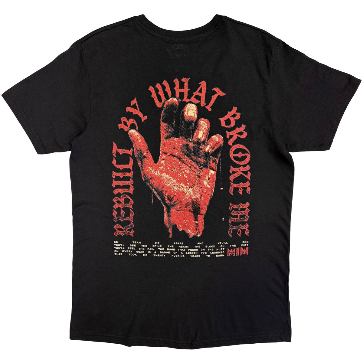 Motionless In White Unisex T-Shirt: Hand (Black) (Back Print)