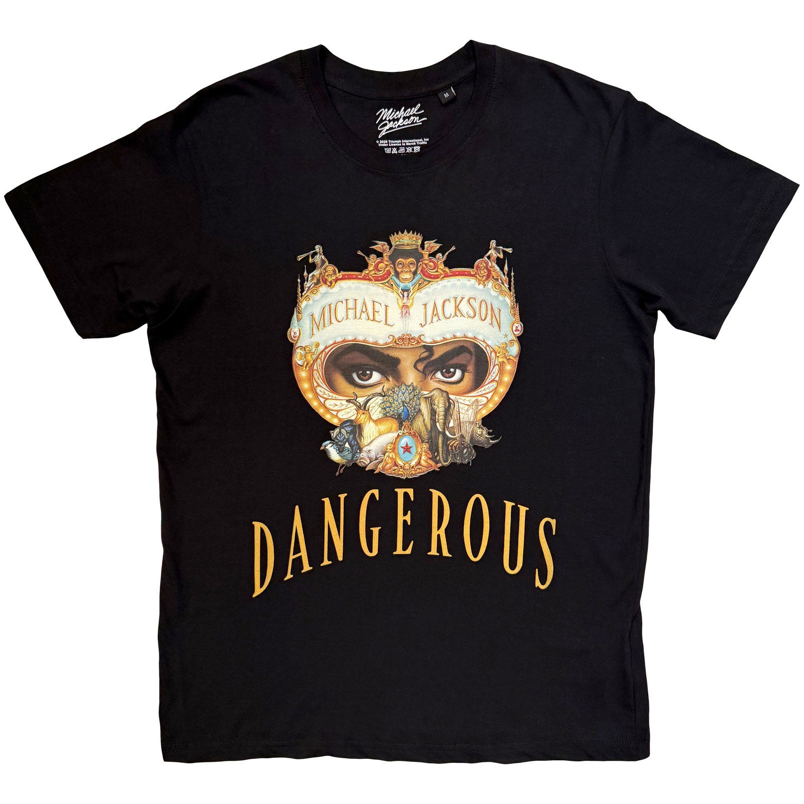 Michael Jackson Unisex T-Shirt: Dangerous World Tour (Black) (Back Print)