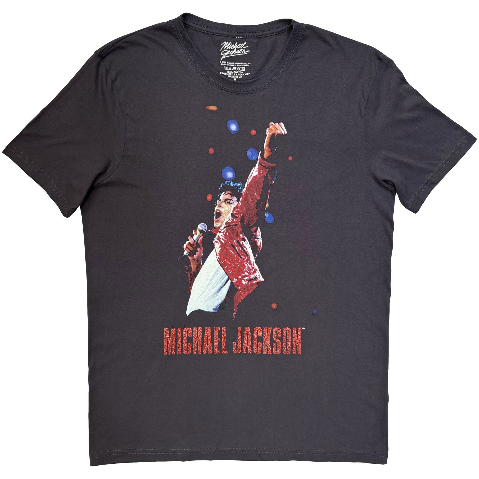 Michael Jackson Unisex T-Shirt: Beat It Live (Charcoal Grey)