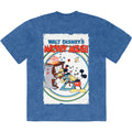 Disney Unisex Stone Wash T-Shirt: Mickey & Minnie Piano (Denim Blue)