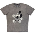 Disney Unisex Stone Wash T-Shirt: Mickey Vintage Walk (Grey)