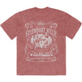 Disney Unisex Stone Wash T-Shirt: MM Steamboat Willie (Kashmir Red)