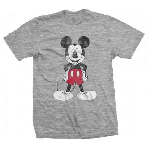 Mickey Mouse Unisex T-Shirt: Pose (Grey)