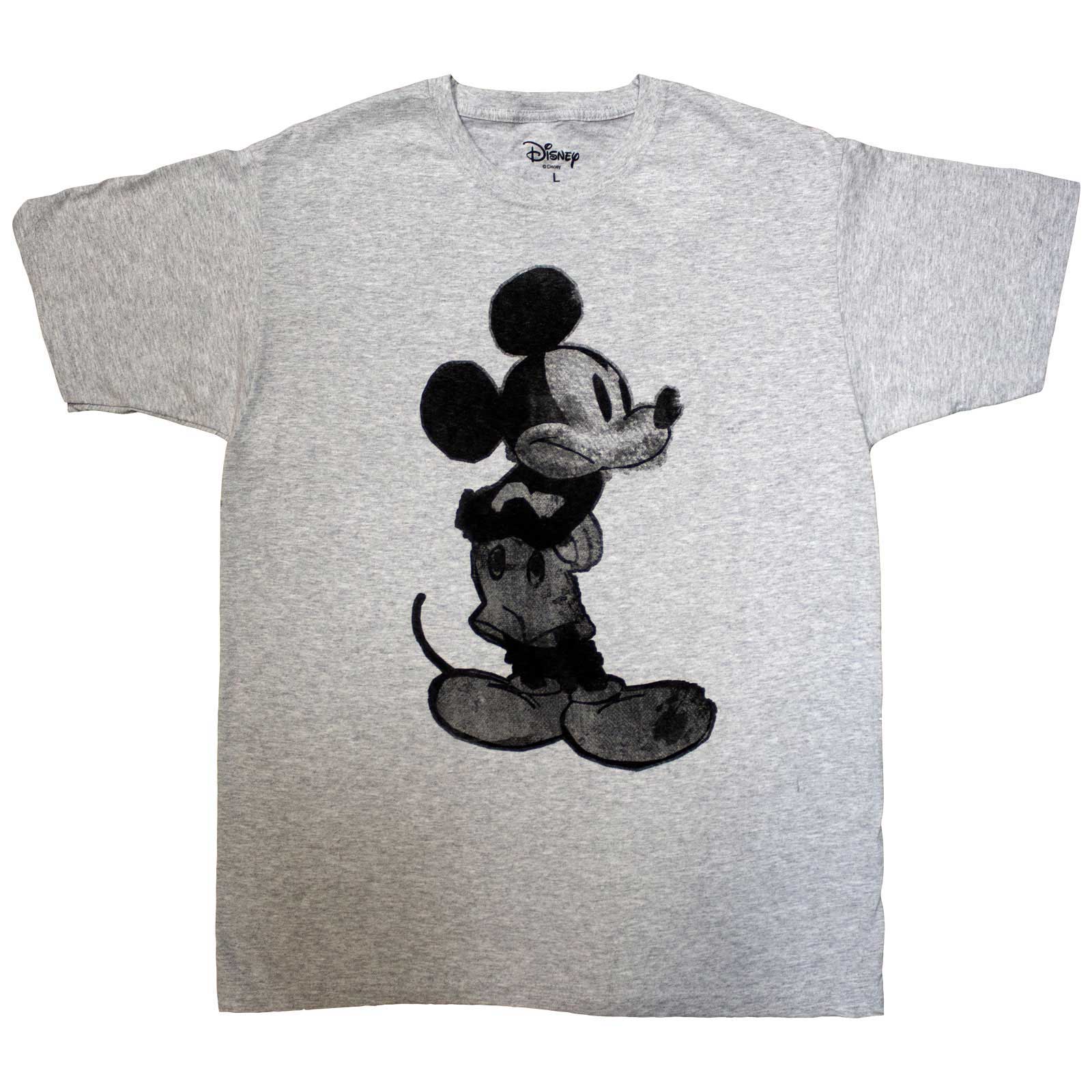 Mickey Mouse Unisex T-Shirt: Sketch (Grey)