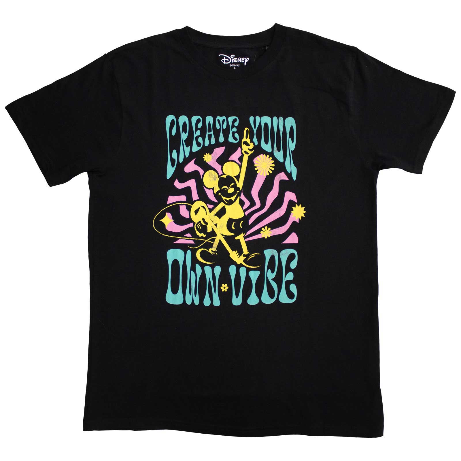 Mickey Mouse Unisex T-Shirt: Create Vibe (Charcoal Grey)