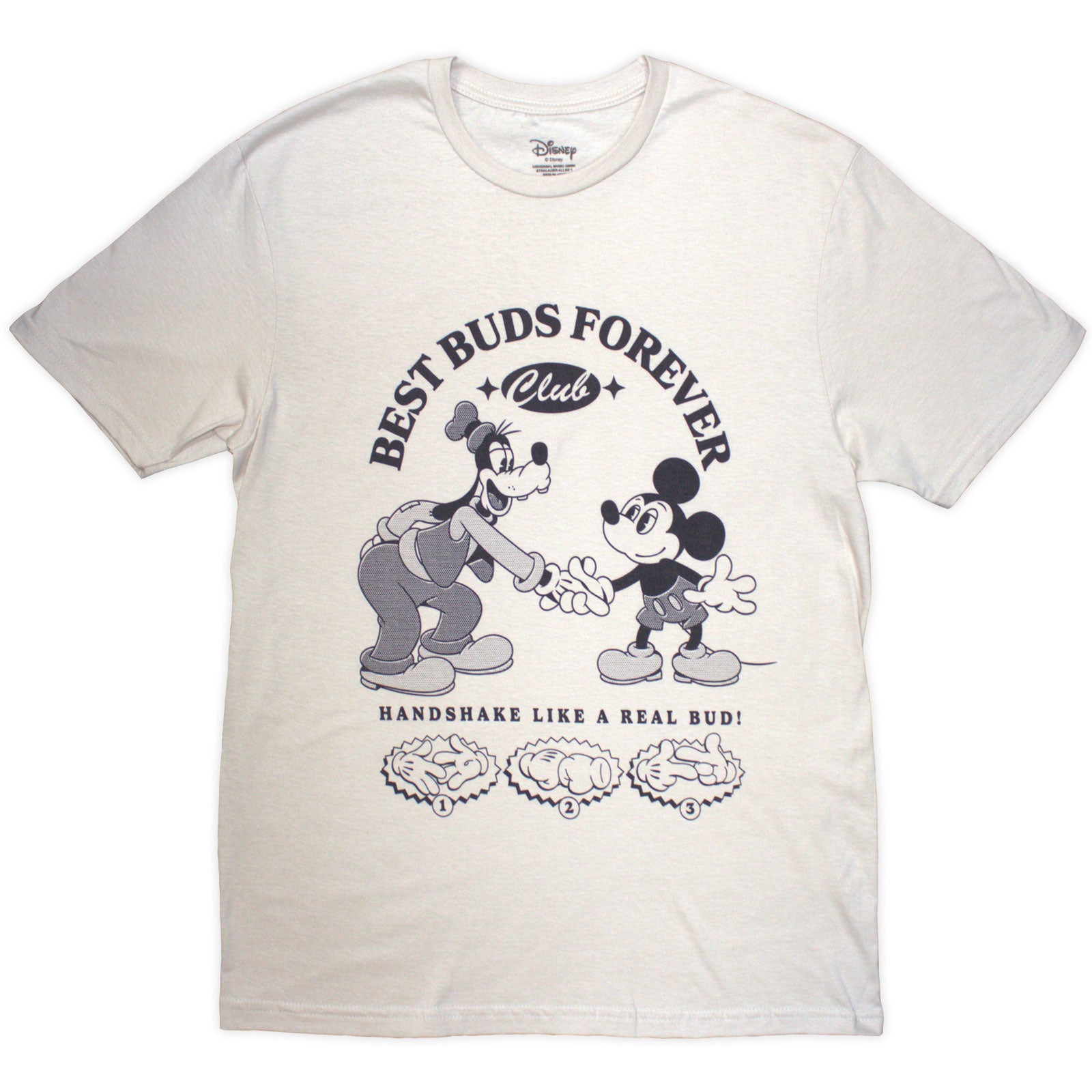 Disney Unisex T-Shirt: MM Best Buds Forever Club (Natural)
