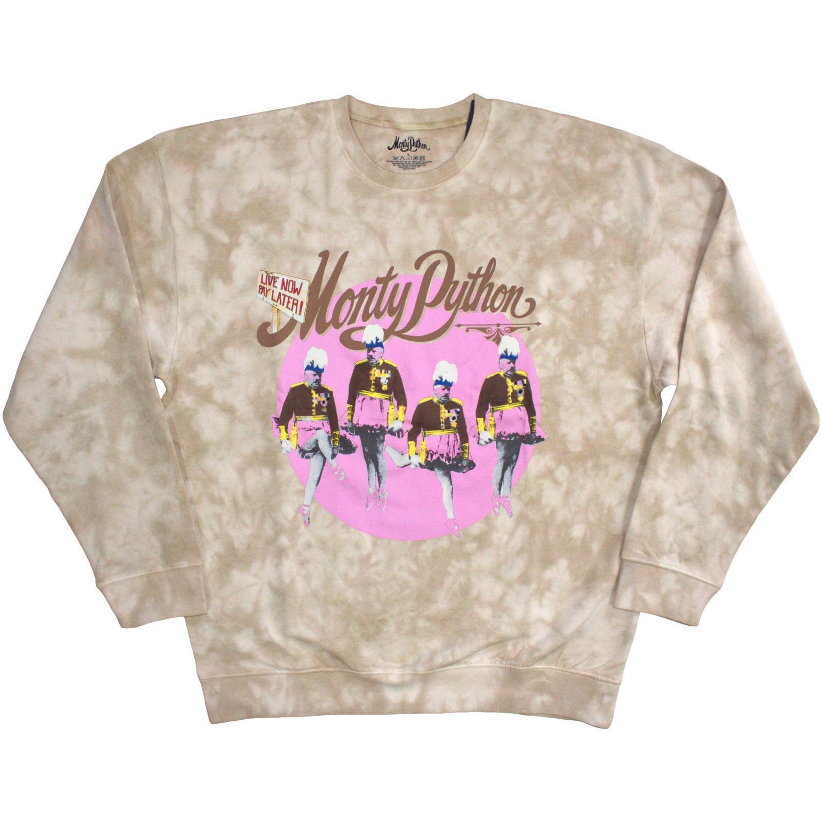 Monty Python Unisex Sweatshirt: Pay Later (Sand) (Wash Collection)
