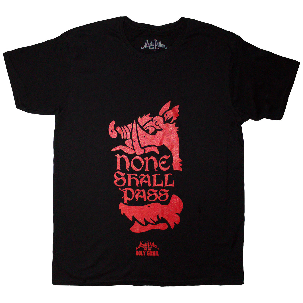 Monty Python Unisex T-Shirt: None Shall Pass (Black)