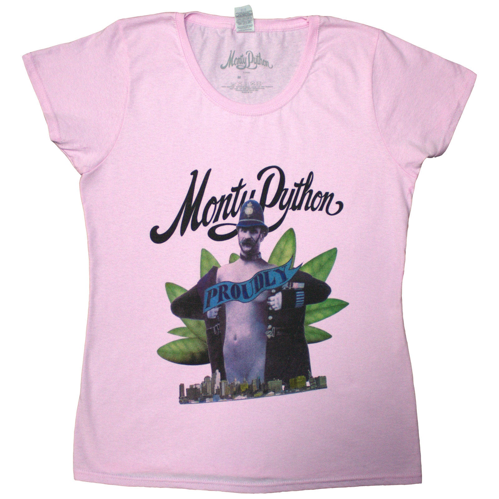 Monty Python Ladies T-Shirt: Proudly (Pink)