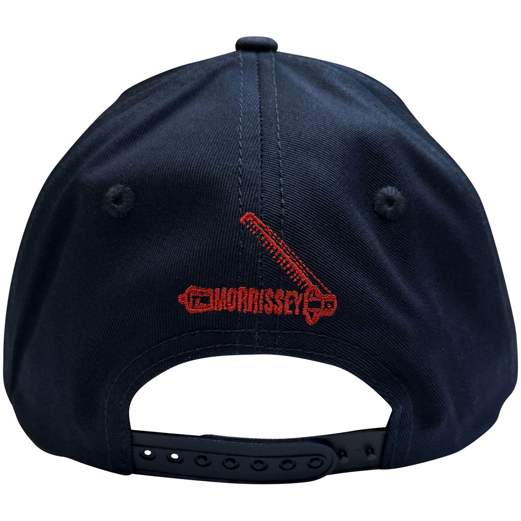 Morrissey Unisex Baseball Cap: Old English Logo (Back Print)(Navy Blue)