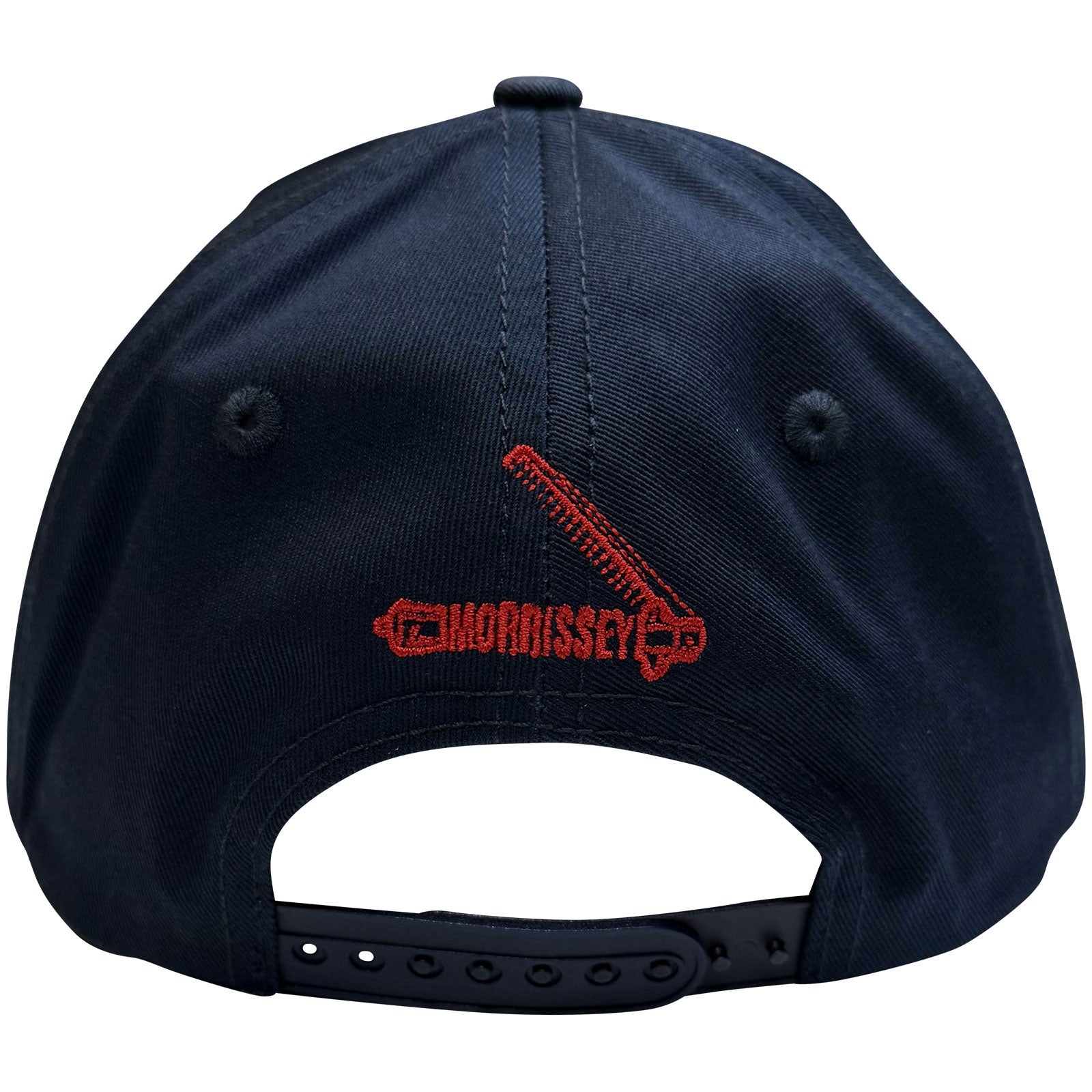 Morrissey Unisex Baseball Cap: Old English Logo (Back Print)(Navy Blue)