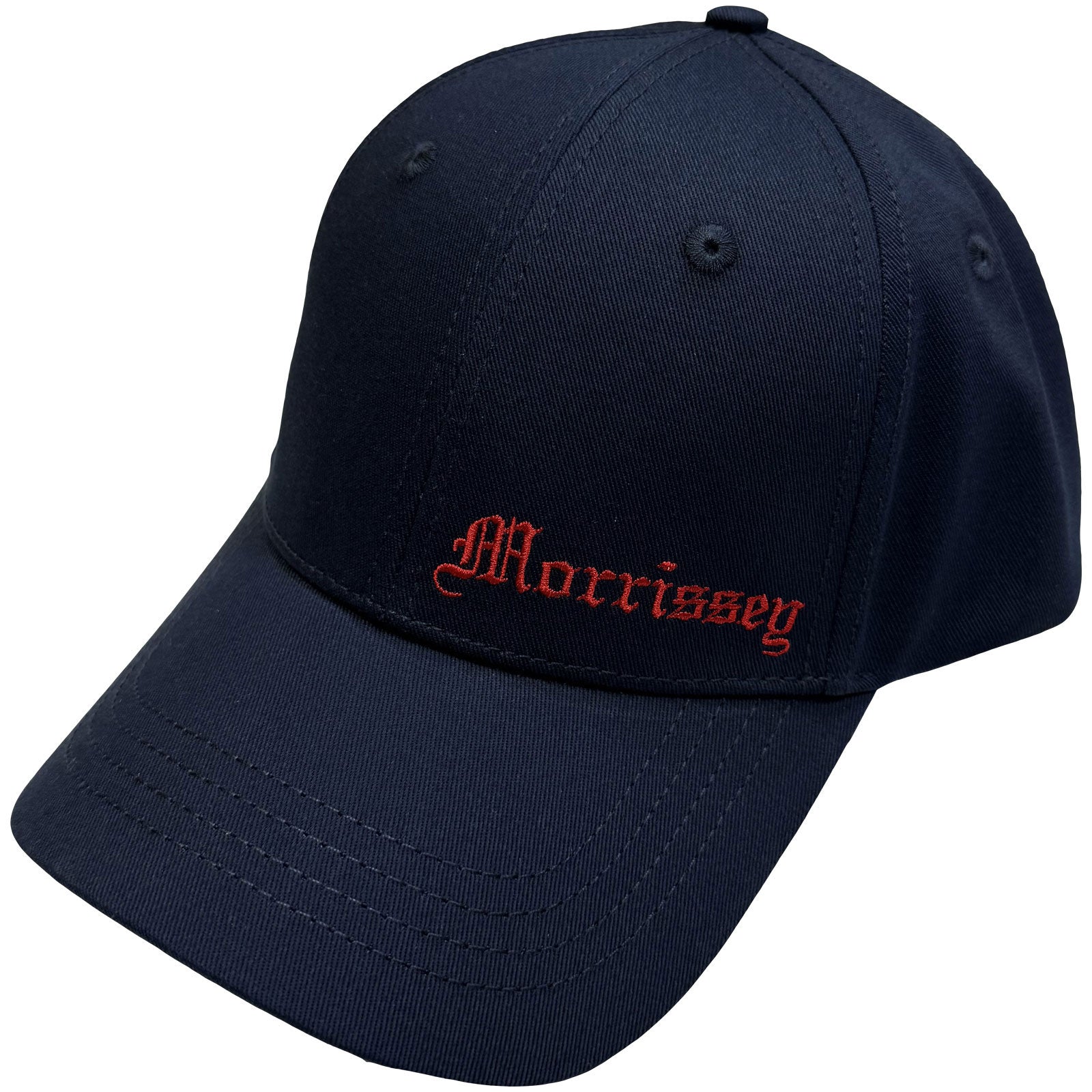 Morrissey Unisex Baseball Cap: Old English Logo (Back Print)(Navy Blue)