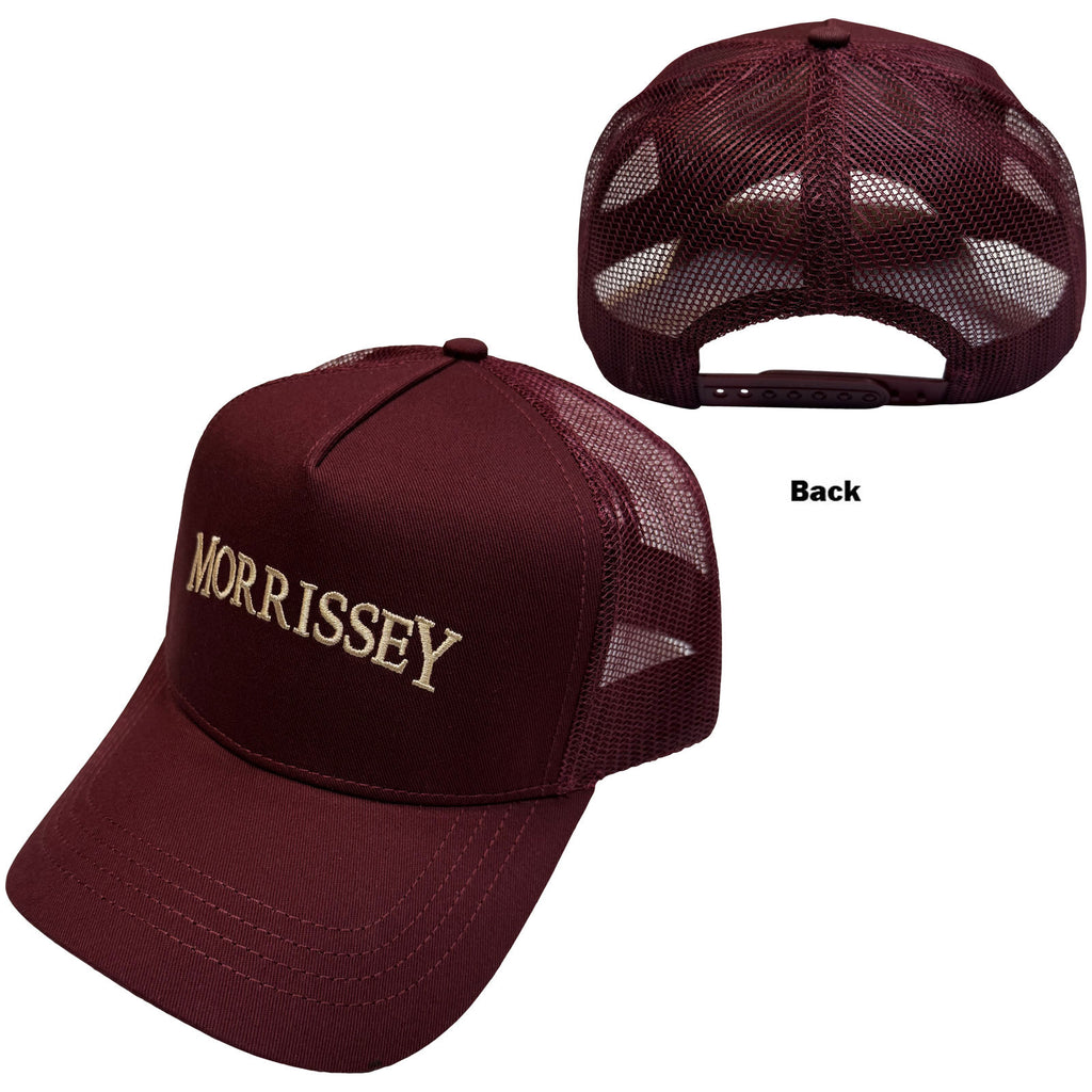 Morrissey Unisex Mesh Back Cap: Arched Logo (Maroon Red)