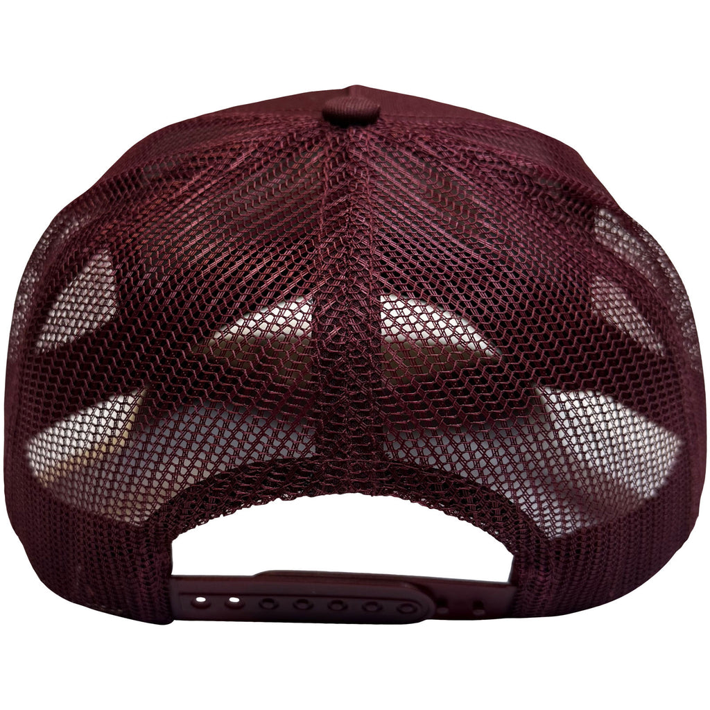 Morrissey Unisex Mesh Back Cap: Arched Logo (Maroon Red)