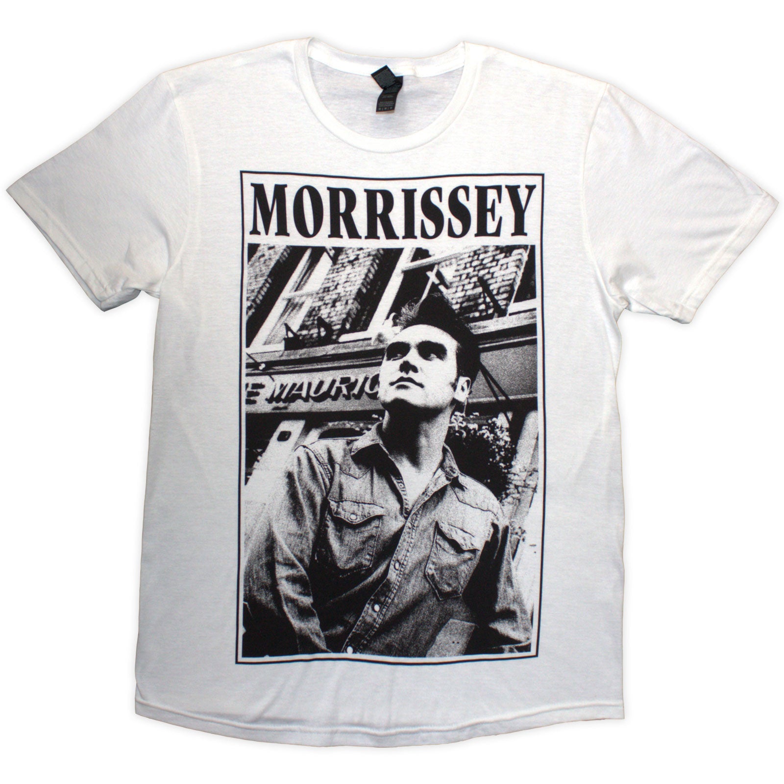 Morrissey Unisex T-Shirt: Maurice B&W (White)