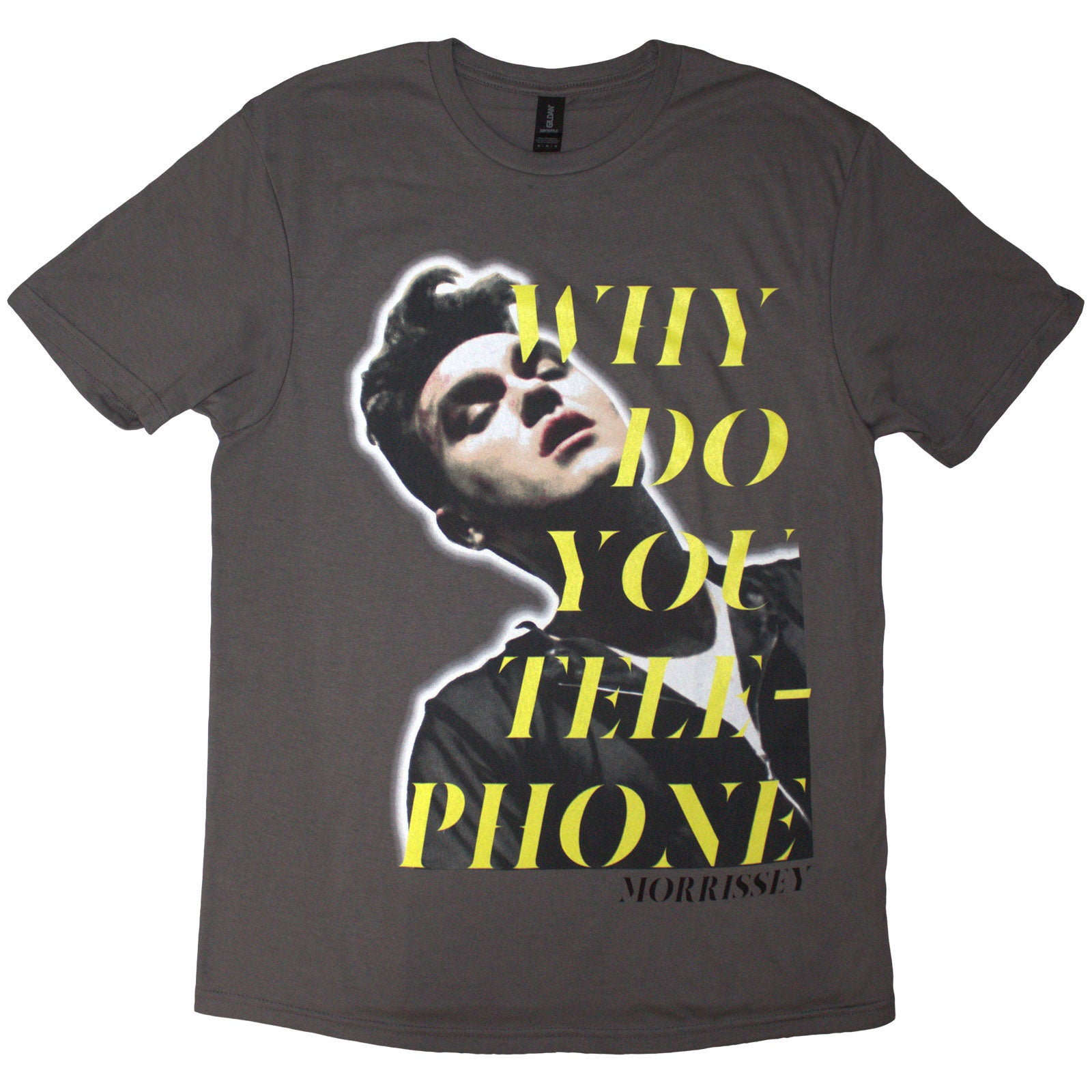 Morrissey Unisex T-Shirt: Why Do You Telephone? (Charcoal Grey)