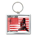 Motley Crue Keychain: Red, White & Crue (Photo Print)