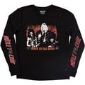 Motley Crue Unisex 2 in 1 Layered Long Sleeve T-Shirt: SATD Vintage Flame (Black) (Sleeve Print)