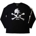 Motley Crue Unisex Long Sleeve T-Shirt: Orbit Skull (Black) (Sleeve Print)