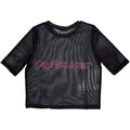 Motley Crue Ladies Mesh Crop Top: Dr Feelgood (Black)