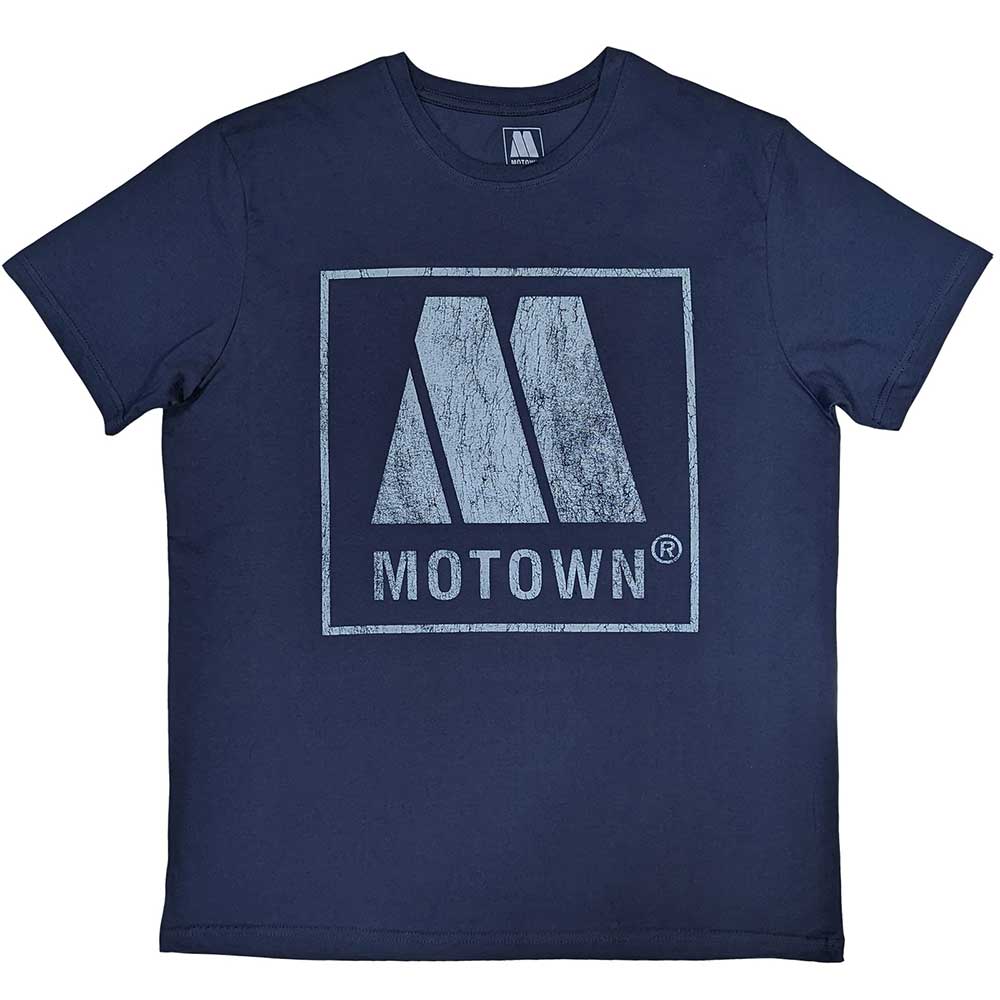 Motown Records Unisex T-Shirt: Vintage Logo (Denim Blue)