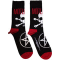 Motley Crue Unisex Ankle Socks: Skull & Crossbones (Black) (UK Size 7 - 11)