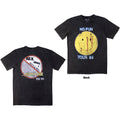 Motley Crue Unisex Stone Wash T-Shirt: No Fun Tour '84 (Charcoal Grey) (Back Print)