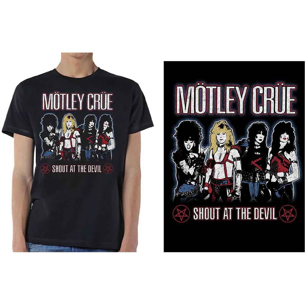 Motley Crue Unisex T-Shirt: Shout at the Devil (Black)