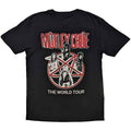 Motley Crue Unisex T-Shirt: Vintage World Tour (Black)