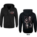 Motley Crue Unisex Zipped Hoodie: 40 Years (Black) (Back Print)