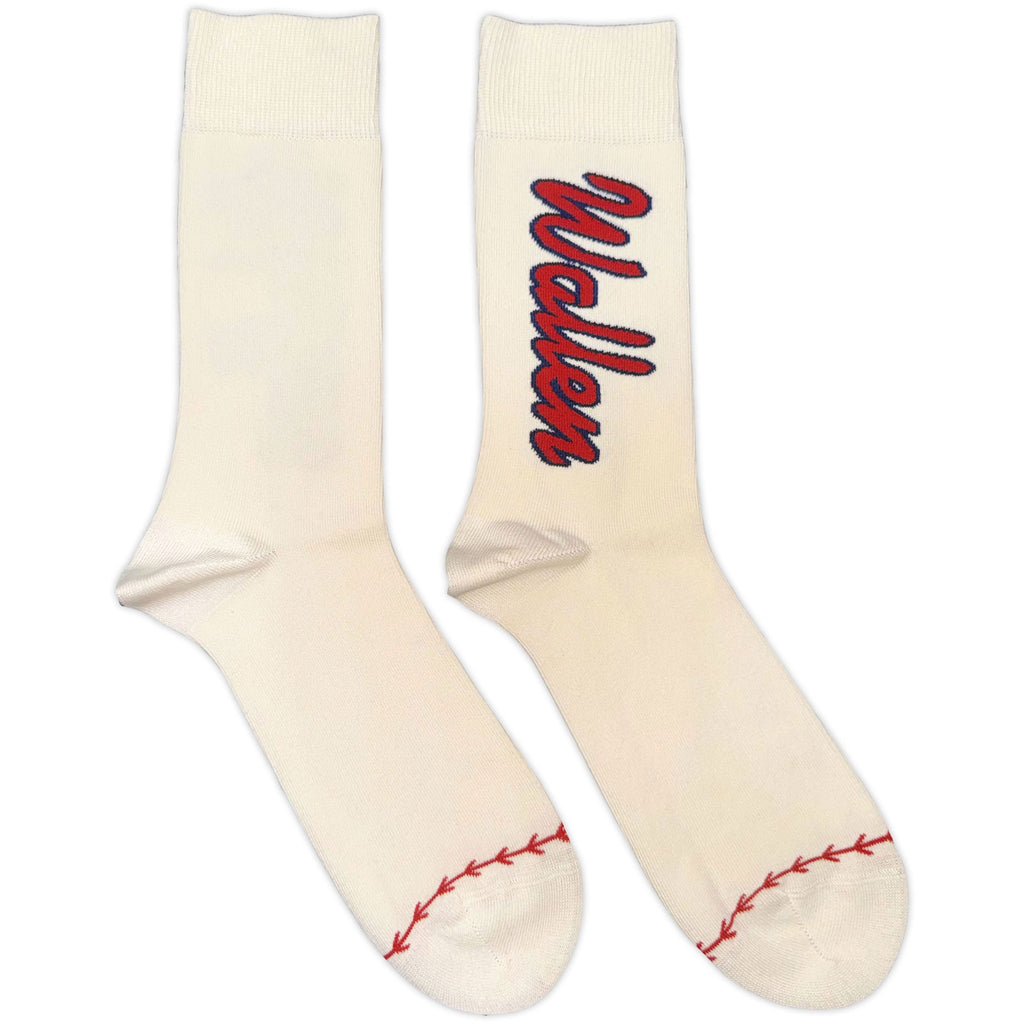 Morgan Wallen Unisex Ankle Socks: Red Logo Baseball (Natural) (UK Size 7 - 11)