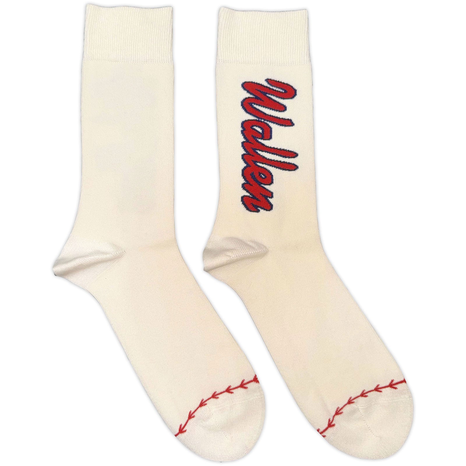 Morgan Wallen Unisex Ankle Socks: Red Logo Baseball (Natural) (UK Size 7 - 11)