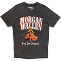 Morgan Wallen Unisex Stone Wash T-Shirt: Long Live Cowgirls (Charcoal Grey)