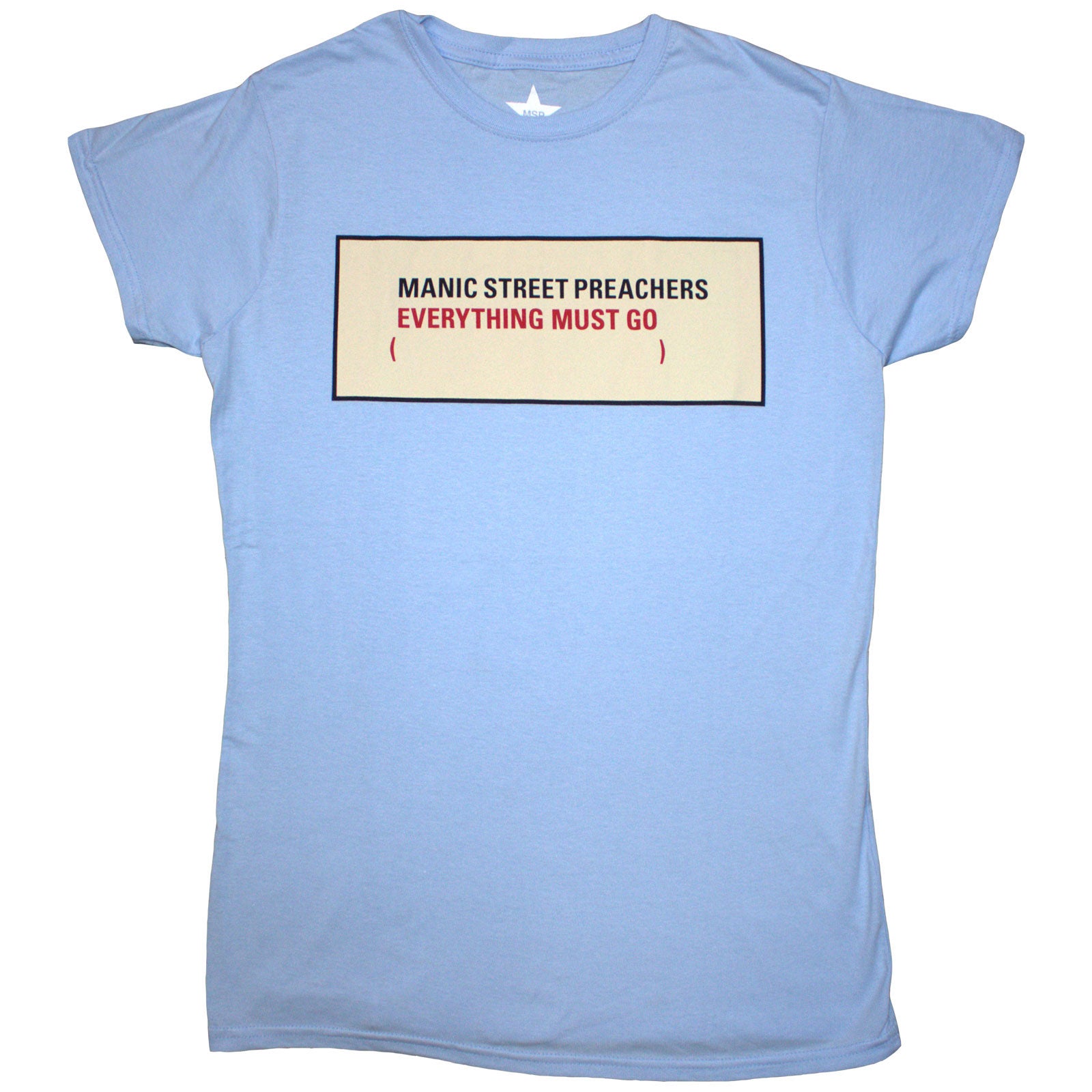 Manic Street Preachers Ladies T-Shirt: Everything Must Go (Blue)