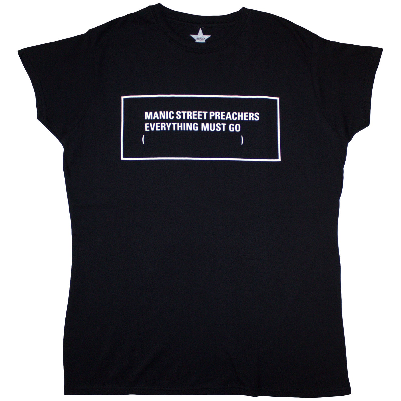 Manic Street Preachers Ladies T-Shirt: Everything Must Go Monochrome (Black)
